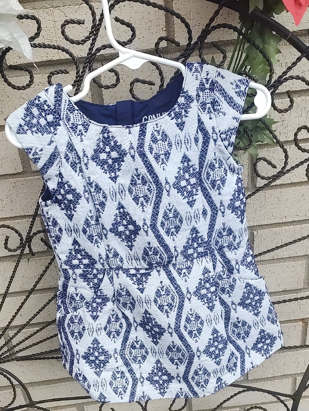 Blue & white dress